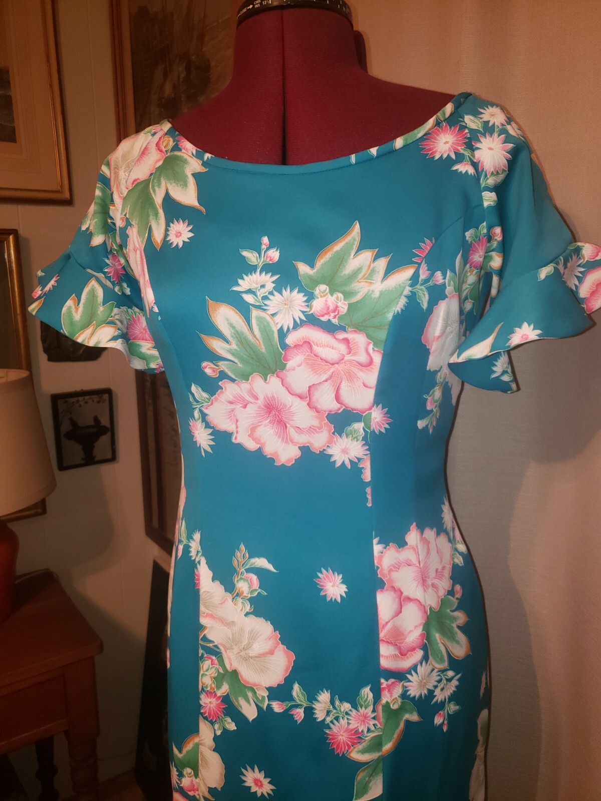Vintage Paradise Hawaii 60's 70's Mermaid Dress - Gem