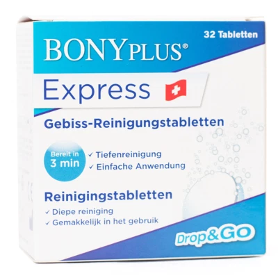 BONYplus Express 32 Reinigungstabletten - simple Anwendung, täglicher Gebrauch