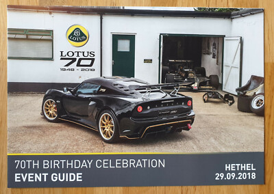 Lotus 70th Birthday Celebration - Event Guide - Hethel 29.09.2018 - Neuteil