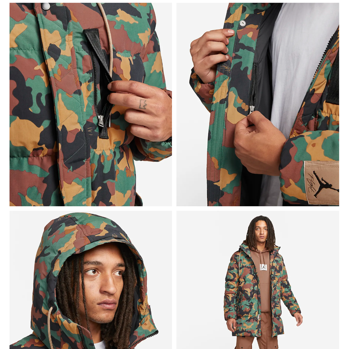 $400 NWT Men's NIKE Jordan Flight Heritage Allover Print Parka