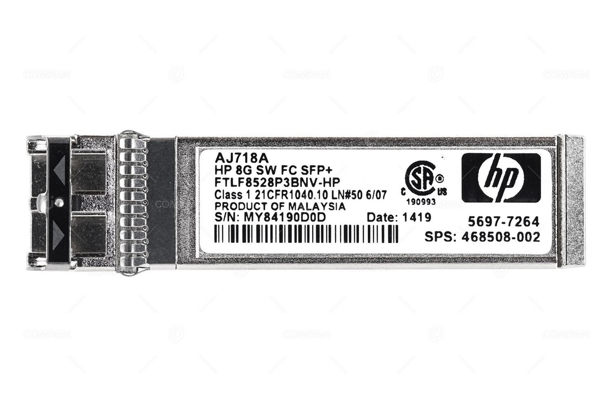 468508-002 HP 8GB SW B-SERIES FC SFP+ OPTICAL TRANSCEIVER