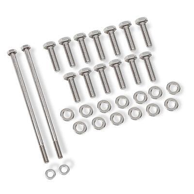 Mr Gasket 60850G, Kit Natural Stainless Steel Oil Pan Bolt Set - Fits Gm Ls Engi