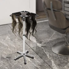 Rolling Salon Tray Cart, Hair Extension Tool / Height Adjustable for Hair Salon