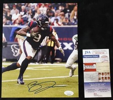 HOUSTON TEXANS BREVIN JORDAN AUTOGRAPHED SIGNED 8x10 PHOTO JSA COA