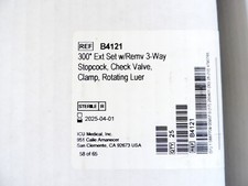 ICU Medical B4121 - 300" Extension Set w/ Removable 3-Way Stopcock 2025+ Box 25