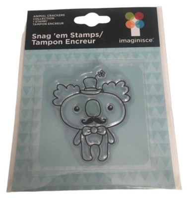 Imaginisce Snag Em Stamps Animal Crackers Koala Bear Clear Acrylic Animal Craft