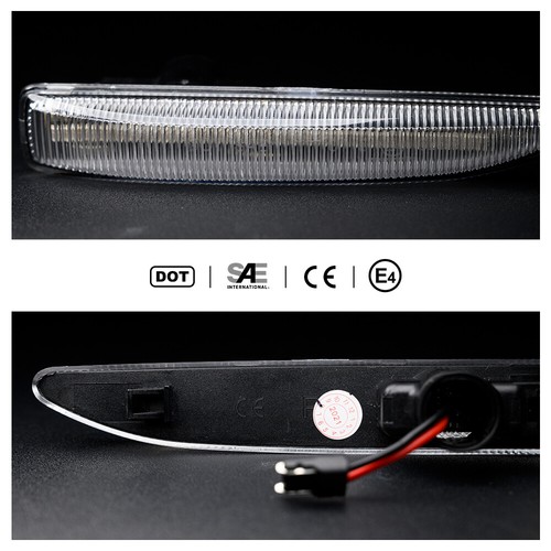Sequential Clear LED Side Marker Turn Signal Lamp For 02-08 BMW E65 E66 7 Series - Picture 6 of 14