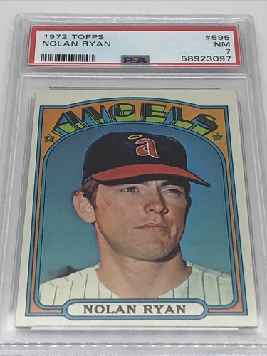 1972 Topps Nolan Ryan #595 PSA 7 NM Angels Mets Rangers Astros Nice!