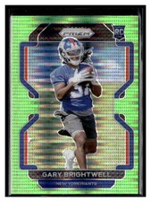 2021 Panini Prizm #40 Gary Brightwell Neon Green Pulsar RC Giants