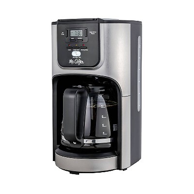 Mr. Coffee Rapid Brew 12-Cup Programmable Coffee Maker - Black/Silver (J)
