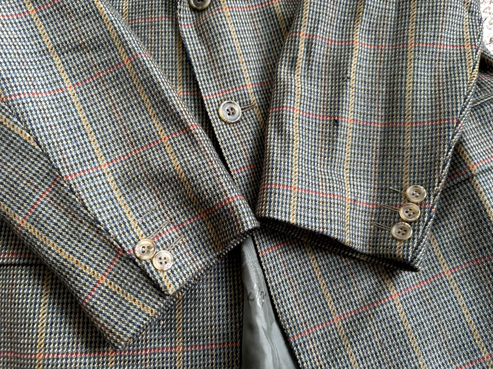 Jaks Jermyn Street Suit Jacket Coat Men's 40R Brown-Tan Pure New Wool 3-Button - Image 3 of 4