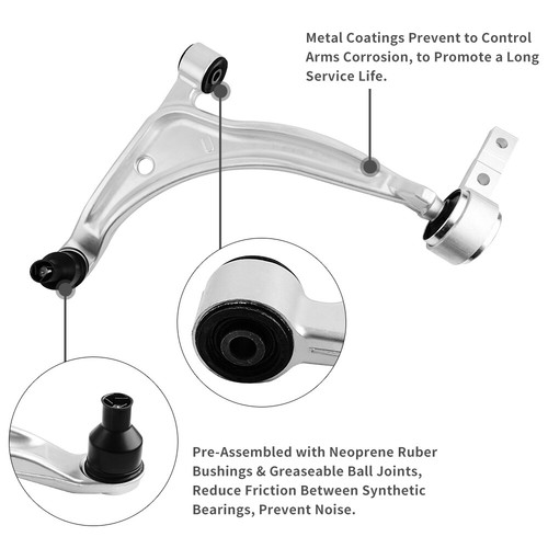 8x Front Control Arms Ball Tie Rods Sway Bars for 02-06 Nissan Altima 2.5L 3.5L - Picture 5 of 11