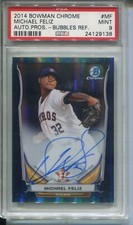2014 Bowman Chrome Michael Feliz Bubbles Refractor Auto Autograph #75/99