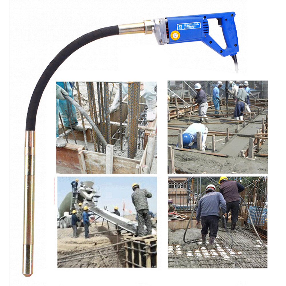 Handheld Concrete Vibrator Air Bubbles Removal Machine & 1.2 m Hose 800 W