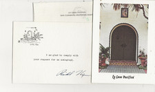RICHARD NIXON AUTOGRAPH, LA CASA PACIFICA , 1979 + ENVELOPE