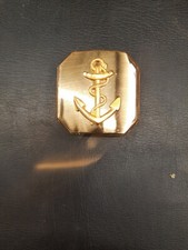 Boucle en laiton de ceinturon marine nationale. ancre de marine 