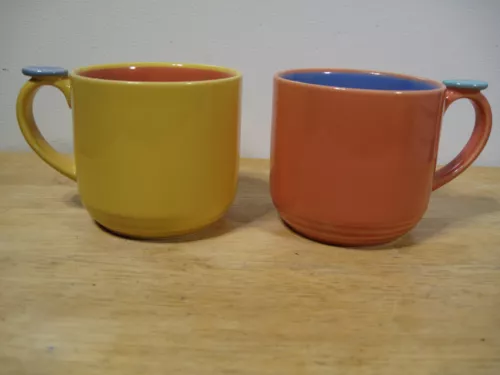 2-Lindt Stymeist Colorways Thumbprint Coffee Cup Mug Pair Multicolor Japan