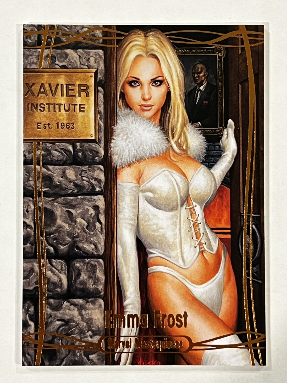 2016 Marvel Masterpieces Orange #35 Emma Frost 72/99 Single Tier 1 NM/M😍😍😍*