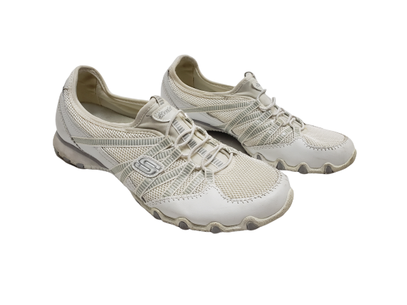 skechers white leather sneakers