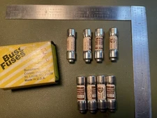 (8) BUSSMANN UL Class CC Fuse: Fast Acting, 5 Amp, 600VAC, 1-1/2" L x 13/32" Dia