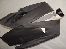 Hickey Freeman New York men's super 130's Loro Piana Gray Blazer Jacket 46 R