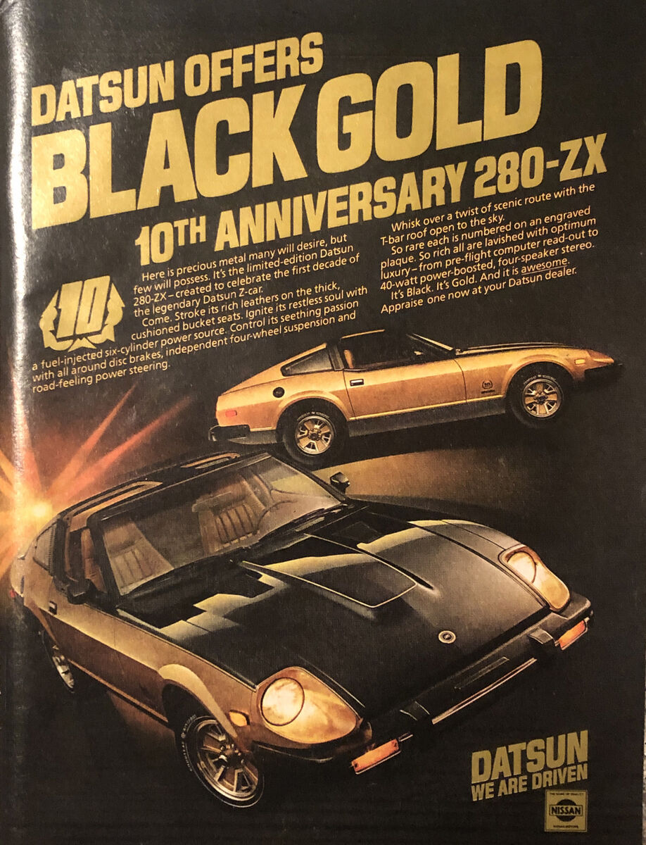 1980 Nissan Datsun 280ZX Sports Car VTG 80 PRINT AD 10th 1980 Nissan Datsun 280ZX Sports Car VTG 80 PRINT AD 10th