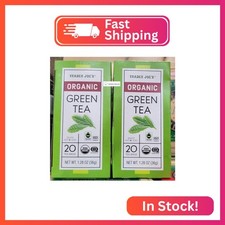 Trader Joe's Organic Green Tea 1.28oz 36g Two Boxes