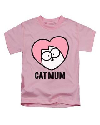 Rosa Herz Katze Mama Erwachsene T-Shirt süß Katzenliebhaber Katze Meme Tee Top neu