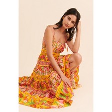 Farm Rio Mixed Fruits Paradise Midi Dress