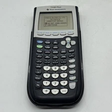 Texas Instruments TI-84 Plus Graphing Calculator With Cover Black Works Tested
