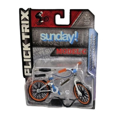 Flick Trix Sunday! Model-C BMX Finger Bike Orange/Blue New Sealed Package Rare