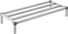 Aluminum Dunnage Rack, 48” x 20” Commercial Food Floor Rack, 8” Off the Floor,