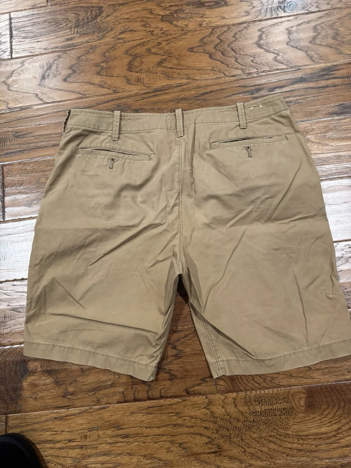 Шорты хаки Express - бежевые - 34 дюйма и 10 дюймов по внутреннему шву - Изображение 3 из 4