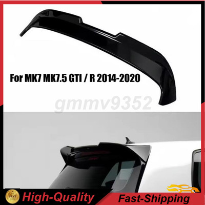 For 2014-2021 Golf7 MK7 MK7.5 GTI GTD R Rear Roof Spoiler Wing Glossy Black