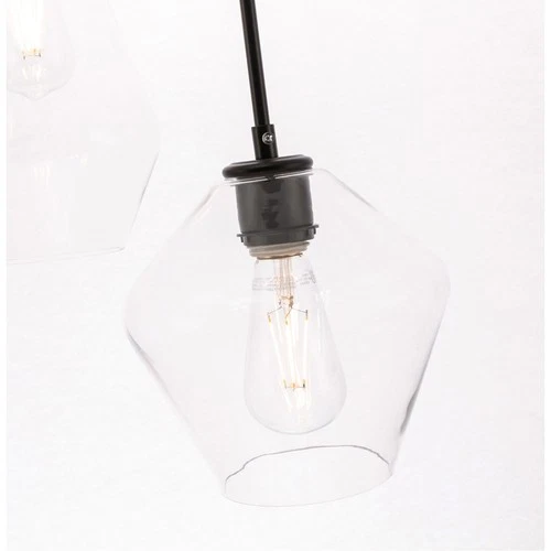 Living District LD2268BK Gene 3 Light 17.3 inch Black Pendant Ceiling Light - Picture 3 of 11