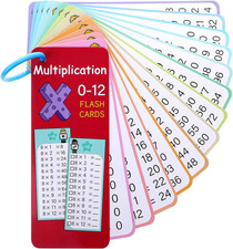 14Pcs Multiplication Flash Cards 0-12 Times Table Flash Cards Math Flashcards