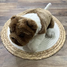 Plushland English Bulldog Plush Realistic Stuffed Animal 10”