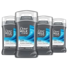Dove Men Care Clean Comfort Deodorant Stick for Men Aluminum Free 4-Pack
