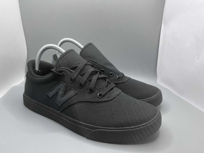 New Balance AM55BBB Men s 7.5 Triple Black Canvas Skate Sneakers Casual Shoes