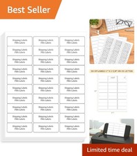 30 Sheets of 900 Printable Shipping Labels - 1" x 2-5/8" for Clear Printing