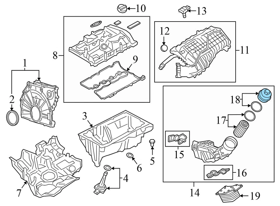 BMW 328D 2014-2018 - Cubierta de filtro de aceite del motor / tapa 8507685 Foto 3 de 4