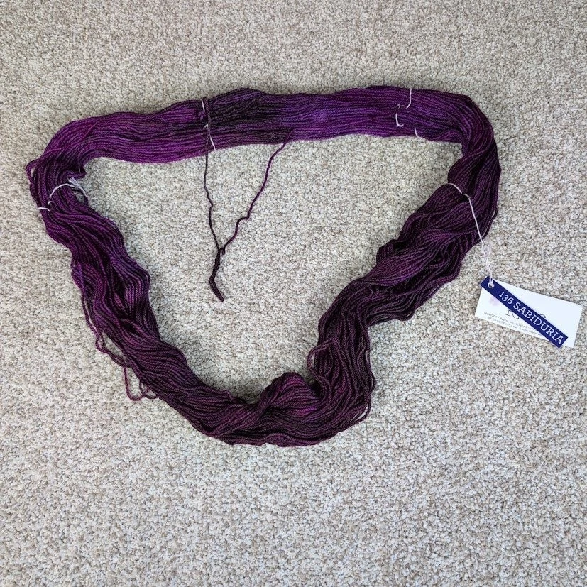 Hilo Worsted Malabrigo Rios 100 % lana merino superlavado 136 Sabiduria púrpura Foto 4 de 4