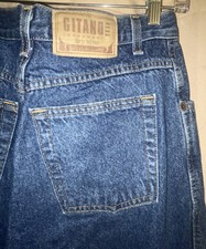 Gitano Jeans Womens 14 Tall Blue Denim 100 27x33 High-Rise Tapered Vtg. Y2K Mom