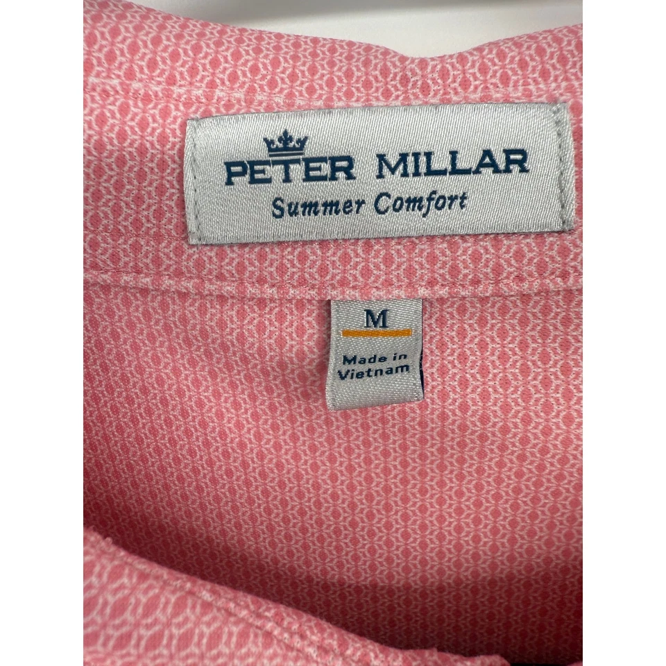 Polo de golf Peter Millar Summer Comfort rosa para hombre M Sea Island Jones Cup Foto 4 de 4