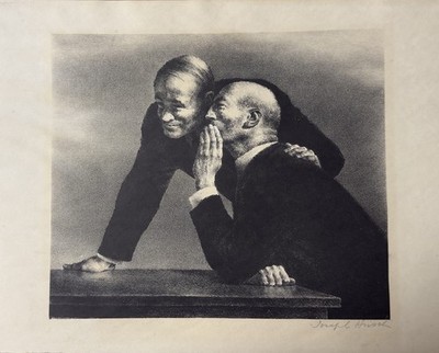 JOSEPH HIRSCH Signed  LIMITED EDITION Original Lithograph ''THE CONFIDENCE''