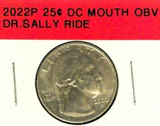 2022P Washingon Quarter with Die Chip on Mouth 