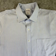 Brooks Brothers dress shirt Regular fit 16.5/32-33 Blue/White stripe
