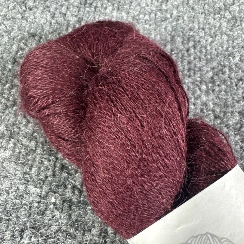 Suri Elegance 100% Alpaca 2008 Cordovan 1 Hank 100g 875yds Yarn Made In Peru - Image 3 of 4