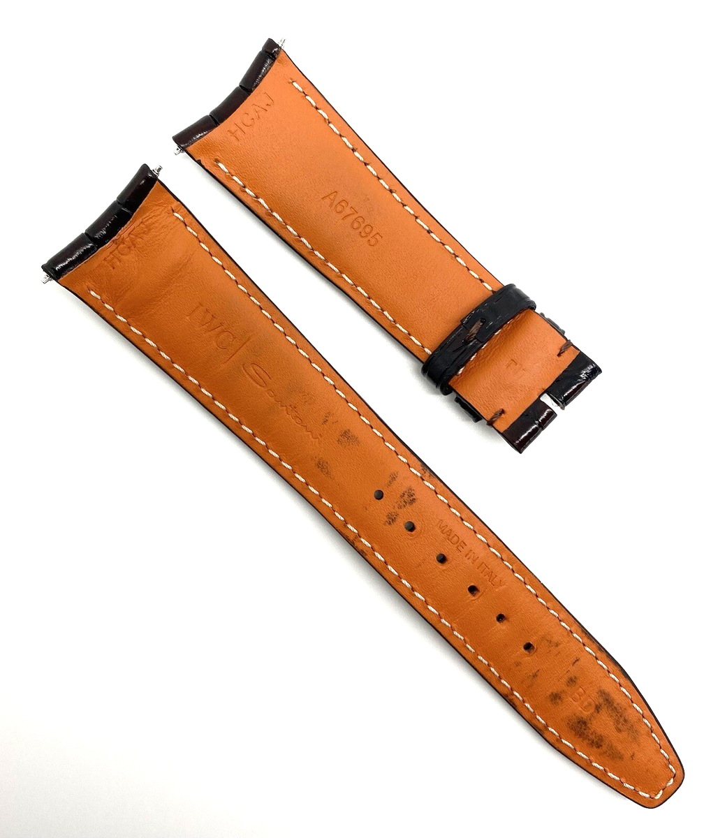 IWC Santoni 22mm x 18mm Shiny Brown Alligator Watch Strap A67695