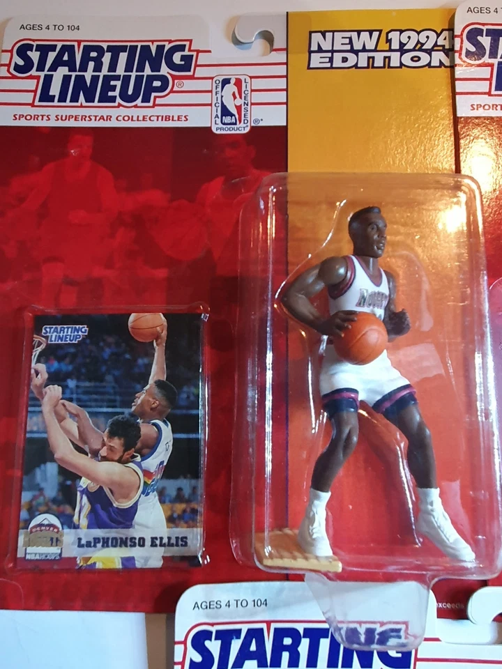1994 Kenner Starting Lineup Ellis Augmon Cheaney Figurine - Sealed Figure & Card - Image 2 of 4